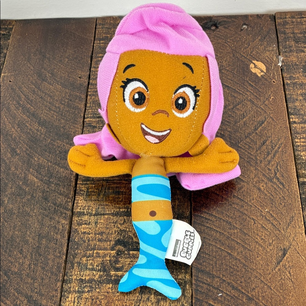 Nickelodeon Bubble Guppies Molly Plush Toy Pink Hair Blue Tail Mermaid 2013